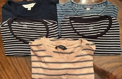 (5) Club Monaco Short Sleeve Shirts 4 Size Small  1-XS Indigo 100% Cotton - Image 1 of 4
