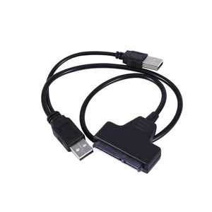 7 + 15 22 Pin To USB 2.0 Cable Adapter For 2.55 HDD Hard Disk Drive Wit NEW - Afbeelding 1 van 6