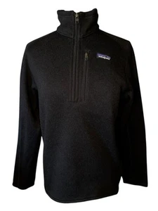 Patagonia Better Sweater 1/4 Zip Pullover Women’s Small Black Hiking Gorpcore - Picture 1 of 8