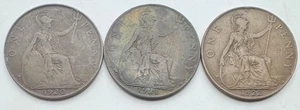 1920 - 1922 Great Britain One Penny - UK Coins - 1 Penny  - British - England - Picture 1 of 4