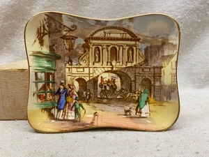 Royal Winton Grimwades Old London Temple Bar Trinket Dish Hand Painted 5207 VTG - Picture 1 of 3