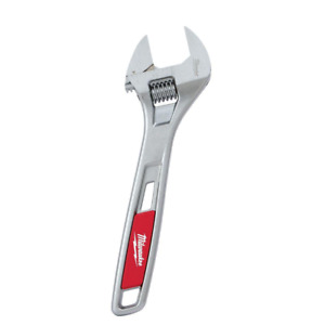 Milwaukee Adjustable Wrench Parallel Jaw Hand Tool Chrome Plated Steel 8 Inch