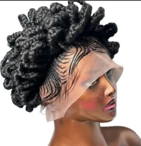 Cute Afro Puff Drawstring Handmade Braided Ponytail Wig Braids African - Picture 1 of 1