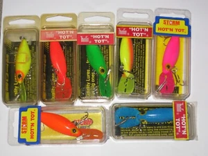 7 Different Storm Hot N Tot AH Fluorescent Colors Rare Pre Rapala USA Lures NIB - Picture 1 of 2