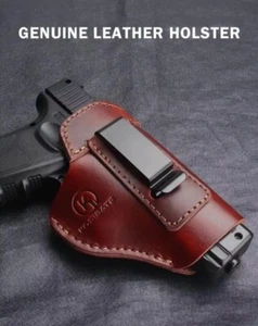 Brown Leather IWB Holster for Beretta Bobcat 21A (22/25)/Tomcat 3032 (32) Right - Picture 1 of 13