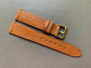 Beige Genuine Lizard skin leather watch strap band 10.17 18 19 20 21 22..26mm - Picture 1 of 13