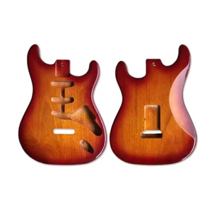 Mahagoni neuer Gitarrenkörper Ersatz SSS Style gelbe Lackierung zum Anschrauben - Bild 1 von 3