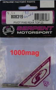 SERPENT MOTORSPORT PIVOT PINS REAR TOP x2  808315  835 IMPACT 2  M2  RACING CAR - Photo 1 sur 1
