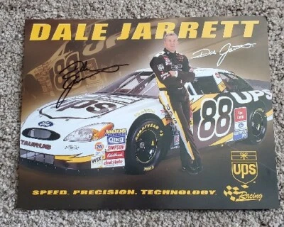 Dale Jarrett Autographed Picture 11x8.5 Photo Card #88 Nascar  - Image 1 of 4