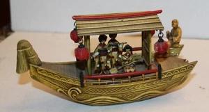 Vintage Asian Collectible Celluloid Boat with Geisha girls Japan - Picture 1 of 4