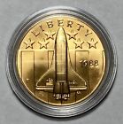 NASA Liberty Young Astronauts 1988-P pièce de monnaie américaine comme neuf 1/2" médaille en capsule