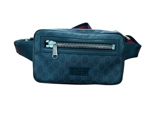 Gucci 474293 Waist Bag Black Canvas/Leather K9RRN Very Lightly Used! - Picture 1 of 12