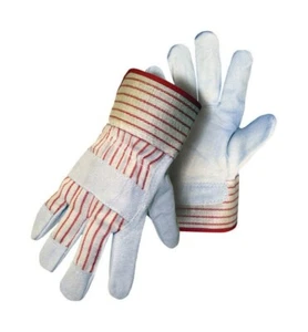 NEW 2 PAIRS OF Boss Gloves Large Split Leather Palm Work Glove, MEN'S SIZE LARGE - Picture 1 of 1