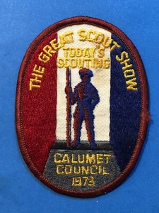 1973 Calumet Council The Great Scout Show Today's Scouting Jacket patch - Picture 1 of 2
