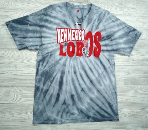 NCAA University New Mexico Lobos Mens Unisex Large Tie Dye Style Shirt *READ* Cover