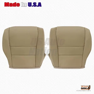 Front Driver & Passenger Bottom Tan Leather Cover For 2007 to 2011 Honda CR-V - Picture 1 of 10