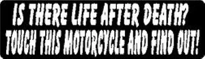 GIBT ES EIN LEBEN NACH DEM TOD? BERÜHREN SIE DIESES MOTORRAD UND FINDEN SIE ES HERAUS! HELMAUFKLEBER - Bild 1 von 1