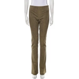 Pantalones de cuero de pierna recta Diane Von Furstenberg para mujer talla 2 - Imagen 1 de 9
