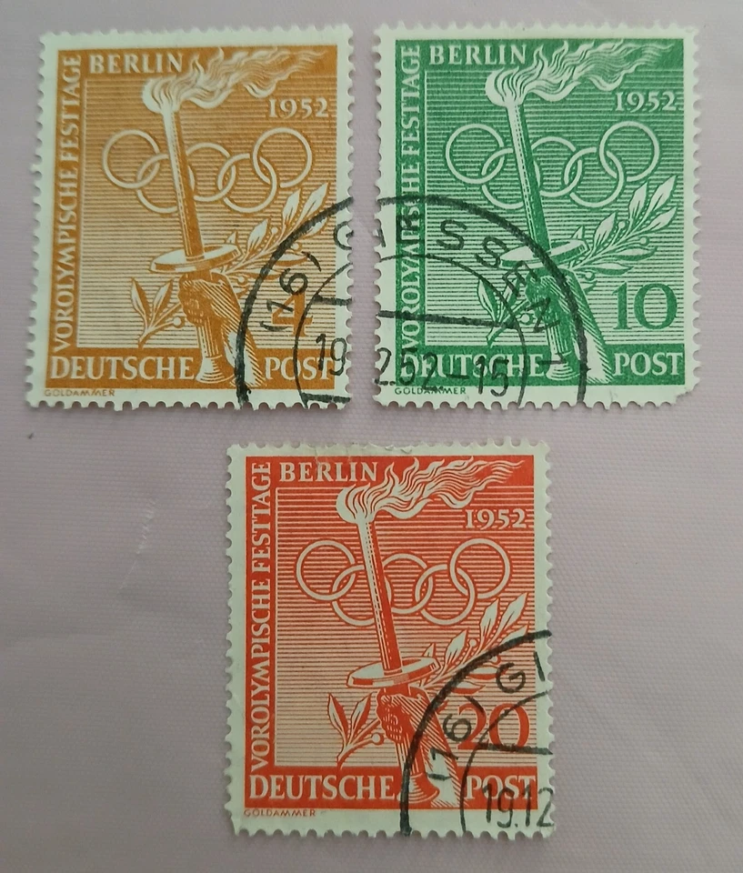 GERMANY  - BERLIN - SCOTT # 9N 81 - 83 - USED - Image 1 of 1