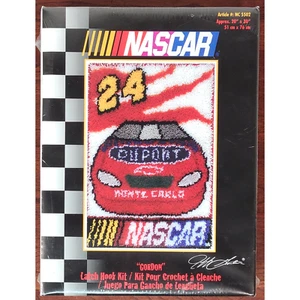 Vintage New Caron Latch Hook Kit NASCAR Jeff Gordon #24 20" x 30" Racing Car - Picture 1 of 10