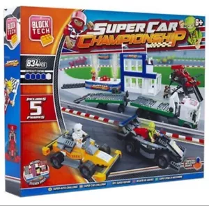 Block Tech Supercar Championship - 834 Piece Building Set Toy Cars *BRAND NEW* - Picture 1 of 5