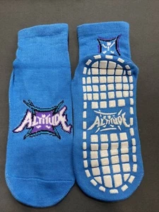 5 PK Pair Altitude Trampoline Park Blue Non-Slip Grip Bottom Youth Socks Large - Picture 1 of 3