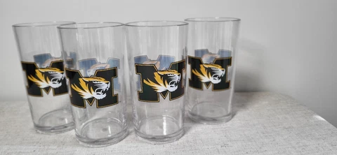 Missouri Tigers NCAA Tumblers Set Of 4 Acrylic 16 oz Cover