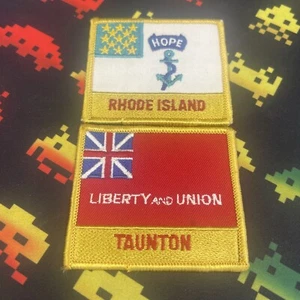 Vintage RHODE ISLAND HOPE Flagge + Taunton Flagge Pfadfinder National Jamboree PATCH - Bild 1 von 2