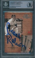 2004 Donruss Classics Legendary Lumberjacks Brooks Robinson Beckett Signed *1635