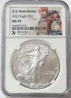 2022 AMERICAN SILVER EAGLE $1 KENTUCKY "DERBY LABEL" U.S. STATE SERIES NGC MS 70