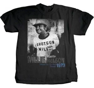 Shotgun Willie Nelson Texas 1973 Country Music Adult Mens T Tee Shirt JMM-1007 - Picture 1 of 3