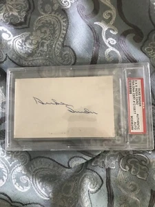 Duke Snider Autographed Index Card Psa/Dna Authentic Brooklyn Dodgers - Picture 1 of 4