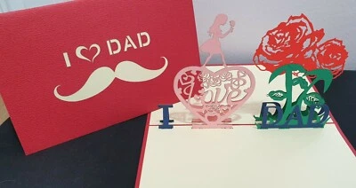 3D Pop up Card. "I LOVE DAD".(Father's Day, Father Birthday....) - Image 1 of 3