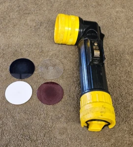 Fulton MX212U Angle Flashlight Incandescent Light Military Yellow Black USA - Picture 1 of 10