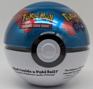 Pokémon GO Superball Tin Pokeball Tins 2022 Englisch 3 Booster TCG Sammelkarten - Bild 1 von 15