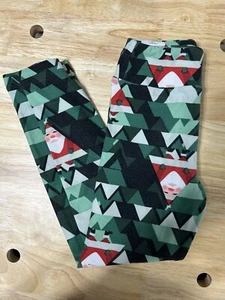 LULAROE Christmas Kids S/M Leggings Cute Santa Pattern -Boy-Girl-Unisex - Picture 1 of 3