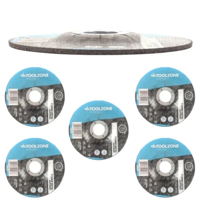 5 x 115mm x 22.2mm DEPRESSED CENTRE METAL CUTTING DISC Angle Grinder 4 1/2" - Image 1 of 3