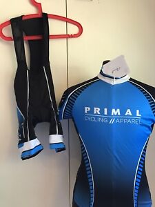 PRIMAL Cycling Bib Shorts & Jersey Kit Ladies Women’s Sz XS Key Castelli