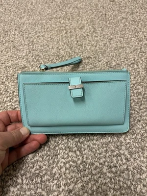 Kate Spade New York Women's Teal Blue Leather Wallet - Image 1 of 4