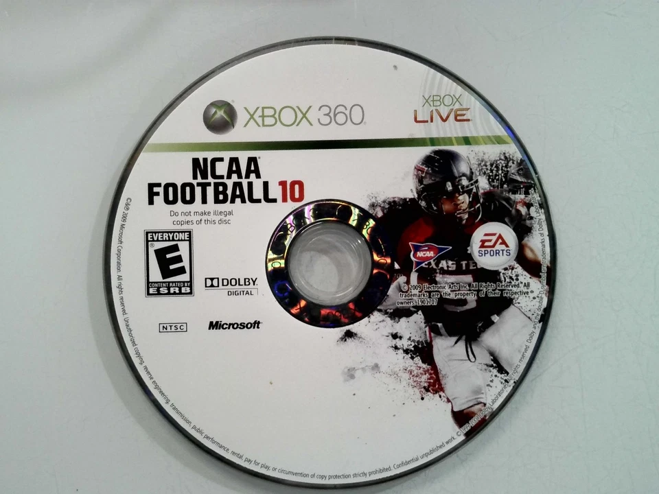 NCAA Fútbol 10 Xbox 360 Videojuego Deportes Fútbol NTSC EA Deportes Xbox Live Foto 1 de 1