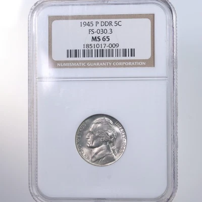 1945-P Jefferson 5C DDR FS-030.3 NGC Certified MS 65 - Image 1 of 2