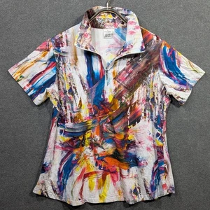 Top prezzemolo e salvia rubino donna 1x maglione 1/4 cerniera casual pittura arte - Foto 1 di 10