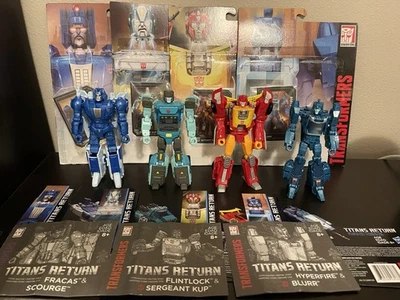 Transformers Titans Return Deluxe Class Scourge, Sergeant Kup, Hot Rod & Blurr - Image 1 of 4