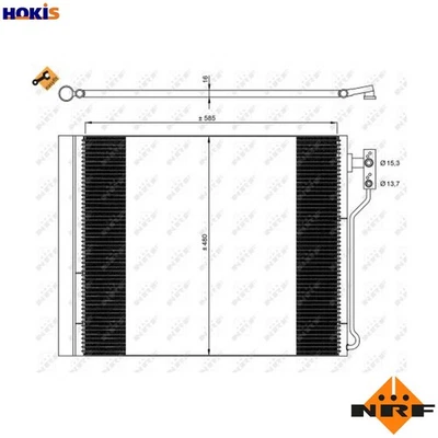 CONDENSER AIR CONDITIONING 35971 FOR BMW N20B16A 1.6L N20B20A/B 2.0L 4cyl 5 F10 - Image 1 of 4