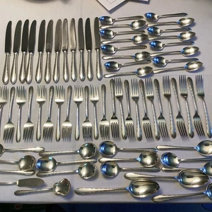 Vintage Gorham Invitation Silver Plated Flatware 1940 Set 69 Pieces - Picture 1 of 12