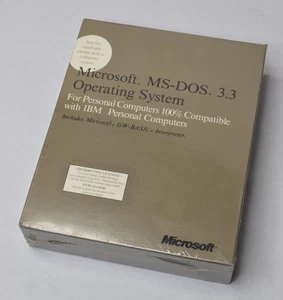 Microsoft MS-DOS 3.3 MSDOS 3.30 Operating System Big Box OEM - NEW SEALED - Picture 1 of 3