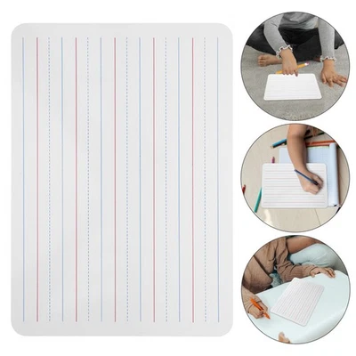  Trocken abwischbare Tafel für Kinder mit Linien, kleine doppelseitige - Bild 1 von 4