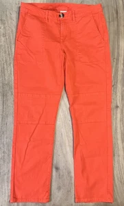✅ Pantalón chino elástico CAbi 6046 para mujer talla 6 naranja utilitario sarga - Imagen 1 de 6