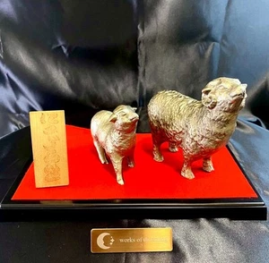 Estatua de oveja del zodiaco japonés decoración del hogar adorno animal cerámica encanto de la suerte - Imagen 1 de 12
