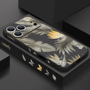 For iPhone 17 16 Pro Max Air 15 14 13 12 11 Shockproof Silicone Leaf Case Cover - Picture 1 of 15